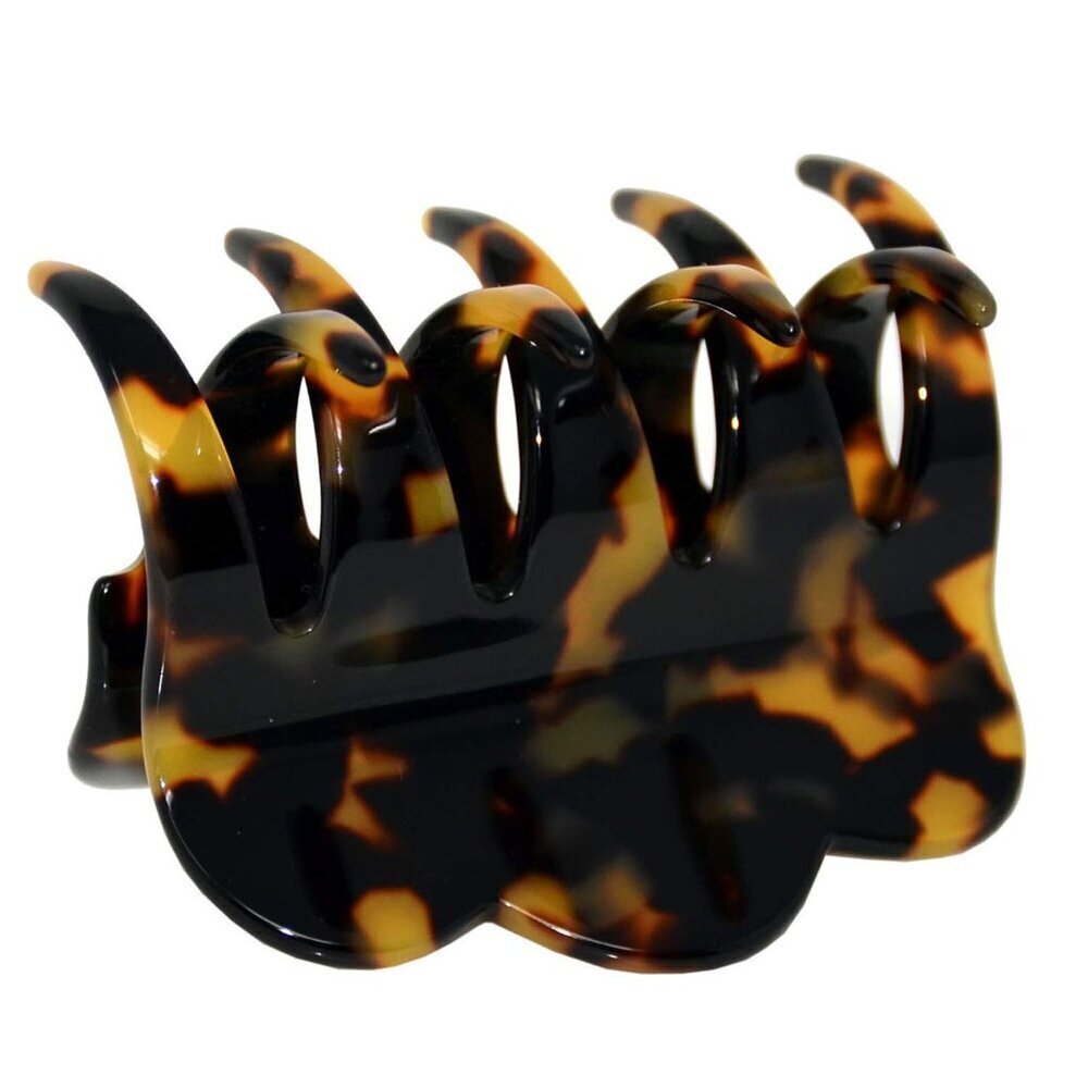 Hair Claw Clip Celluloid Interlocking Jaw Small 2.5x1.5' Retro Glitter for Women